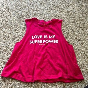 Spiritual Gangster cropped size L pink tank top